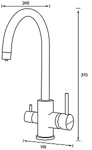 Смеситель для кухни Paulmark Essen Es213211-WH белый матовый купить в интернет-магазине сантехники Sanbest