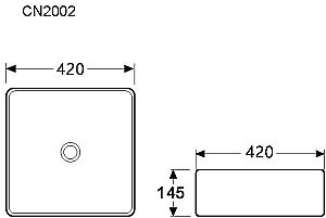 Раковина накладная Ceramica Nova Form CN2002 41 купить в интернет-магазине Sanbest