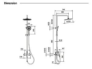Душевая система Aquatek Лугано AQ2740CR хром купить в интернет-магазине сантехники Sanbest