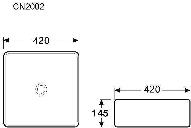 Раковина накладная Ceramica Nova Form CN2002 41 купить в интернет-магазине Sanbest