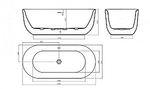 Ванна акриловая BelBagno BB706 170х77 купить в интернет-магазине Sanbest