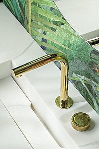 Смеситель для раковины Boheme TECH 158-G золото купить в интернет-магазине сантехники Sanbest