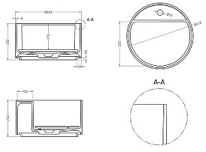 Раковина накладная Salini Armonia Round Top 02 130422TM 45 из искусственного камня S-Stone, белая матовая купить в интернет-магазине Sanbest