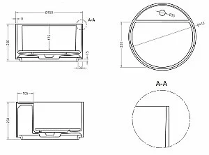 Раковина накладная Salini Armonia Round Top 02 130422TM 45 из искусственного камня S-Stone, белая матовая купить в интернет-магазине Sanbest