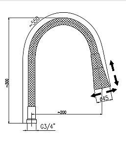 Излив Rav-Slezak SR0013S серый купить в интернет-магазине сантехники Sanbest