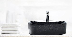 Раковина накладная WeltWasser WW ELBACH 2202 K509 50 черный мрамор купить в интернет-магазине Sanbest