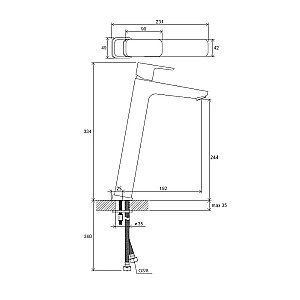 Смеситель для раковины Ravak 10° Free X070130 купить в интернет-магазине сантехники Sanbest