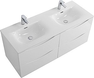 Тумба с раковиной BelBagno MARINO-CER-N-1200-4C-SO-BL-P Bianco Lucido для ванной в интернет-магазине Sanbest