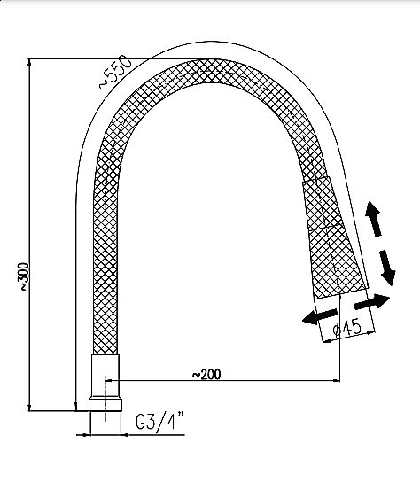 Излив Rav-Slezak SR0013S серый купить в интернет-магазине сантехники Sanbest