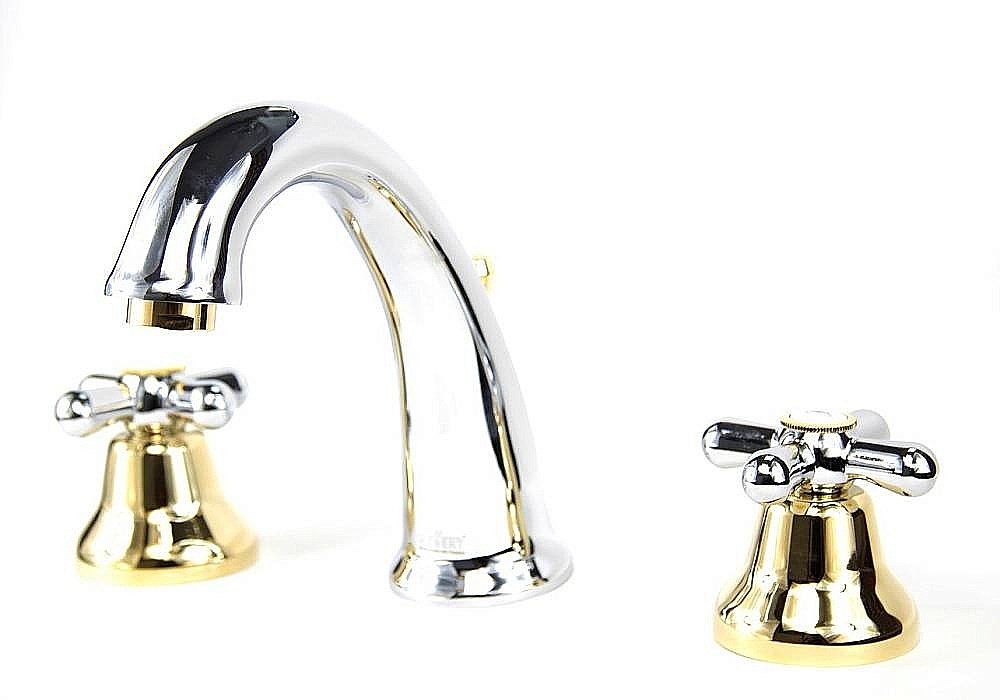 Смеситель для раковины Webert Armony AM750101017 хром/золото купить в интернет-магазине сантехники Sanbest