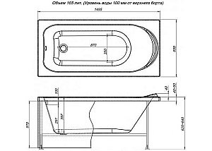 Акриловая ванна Aquanet Nord NEW 242401 150x70 с к/с купить в интернет-магазине Sanbest