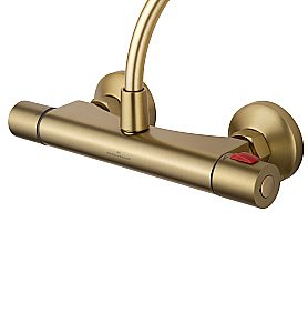 Смеситель для душа с термостатом WONZON & WOGHAND INN 5 WW-B1005-A-BG золото брашированное купить в интернет-магазине сантехники Sanbest