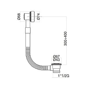 Слив-перелив для ванны автоматический Webert AC0036015 хром купить в интернет-магазине сантехники Sanbest