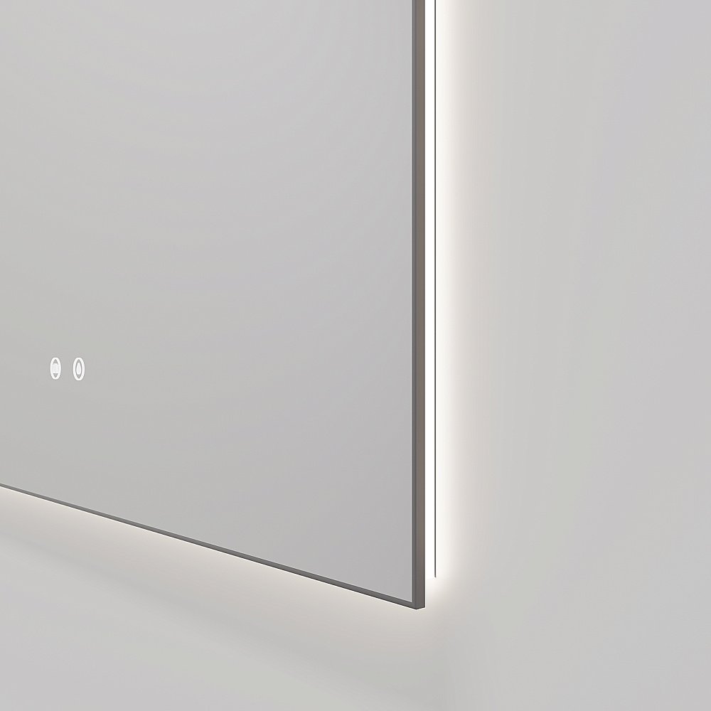 Зеркало LED Vincea VLM-4F100GM-2 100х80 вороненая сталь в ванную от интернет-магазине сантехники Sanbest