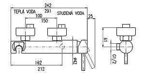 Смеситель для душа RAV-Slezak SEINA SE980.5 хром купить в интернет-магазине сантехники Sanbest