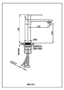 Смеситель для раковины Vincea Vogue VBF-1V1BG брашированное золото купить в интернет-магазине сантехники Sanbest