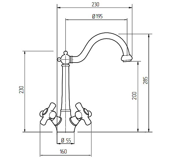 Смеситель для кухни Migliore Cucina Provance ML.CUC-8851 хром купить в интернет-магазине сантехники Sanbest