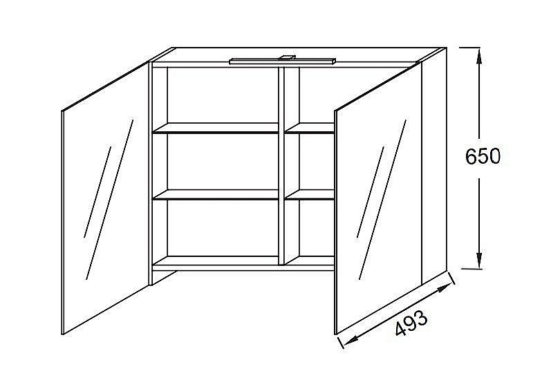 Зеркальный шкаф Jacob Delafon EB786-E16 ореховое дерево купить в интернет-магазине сантехники Sanbest
