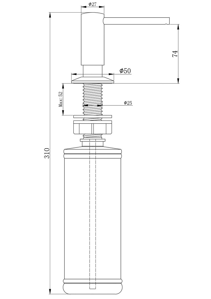 Дозатор жидкого мыла Paulmark Decus D004-401 купить в интернет-магазине сантехники Sanbest