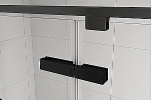 Душевая дверь Royal Bath BERN-V 80 RB 80-T-BL стекло прозрачное/профиль черный купить в интернет-магазине Sanbest