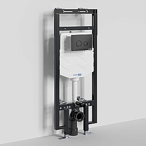 Инсталляция для унитаза WasserKraft Dinkel 58TLT.010.ME.MB01 с черной матовой кнопкой купить в интернет-магазине сантехники Sanbest