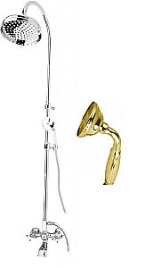 Душевая система Cezares GOLF-CVD-01 золото 24 карат/ручки золото 24 карат купить в интернет-магазине сантехники Sanbest