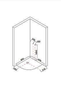 Душевая кабина с гидромассажем Taliente TA-99CW 90х90 стекло прозрачное купить в интернет-магазине Sanbest