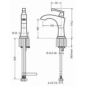 Смеситель для раковины Crosswater 14-01-PC купить в интернет-магазине сантехники Sanbest