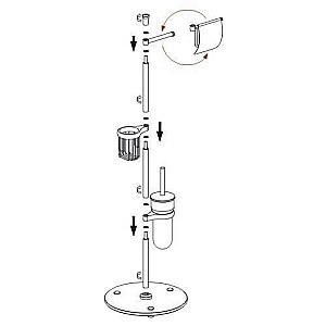 Стойка для аксессуаров WasserKRAFT Isar K-1246 купить в интернет-магазине сантехники Sanbest