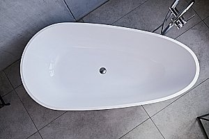 Ванна из искусственного камня Marmo Bagno Венеция 170х84 MB-VN170-85 белая купить в интернет-магазине Sanbest