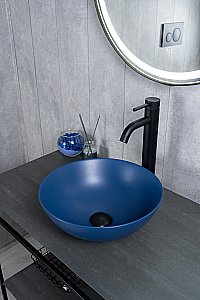 Раковина накладная Gid 9081bum синяя матовая купить в интернет-магазине Sanbest