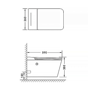 Унитаз подвесной Azario AZ-101C белый, безободковый, с крышкой микролифт купить в интернет-магазине Sanbest