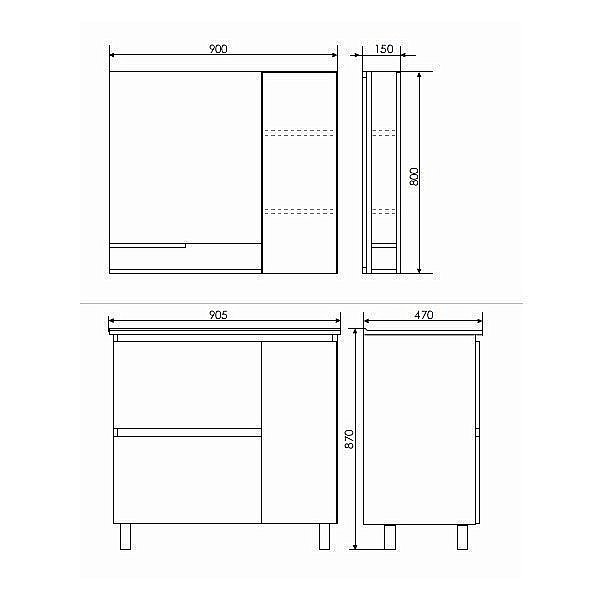 Зеркало со шкафом Comforty Верона 90 в ванную от интернет-магазине сантехники Sanbest