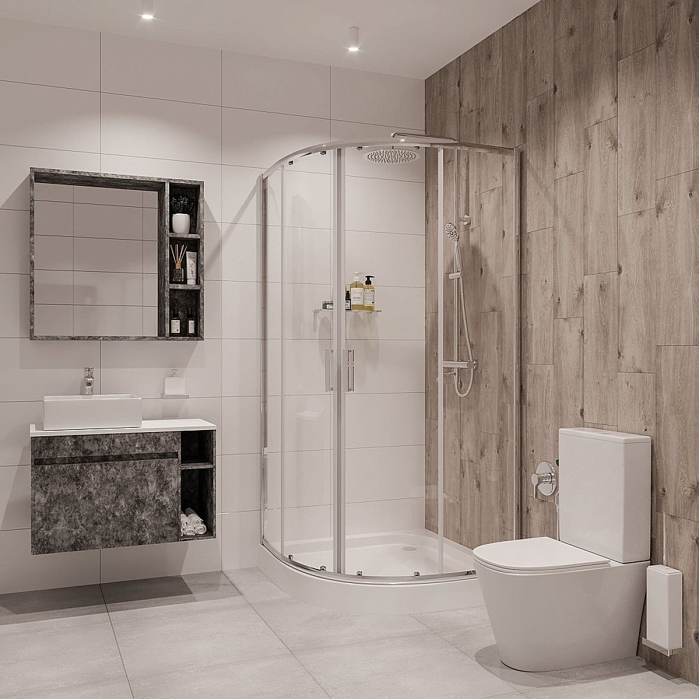 Душевой уголок Niagara NG-6607-08, раздвижные двери, прозрачное закаленное стекло купить в интернет-магазине Sanbest