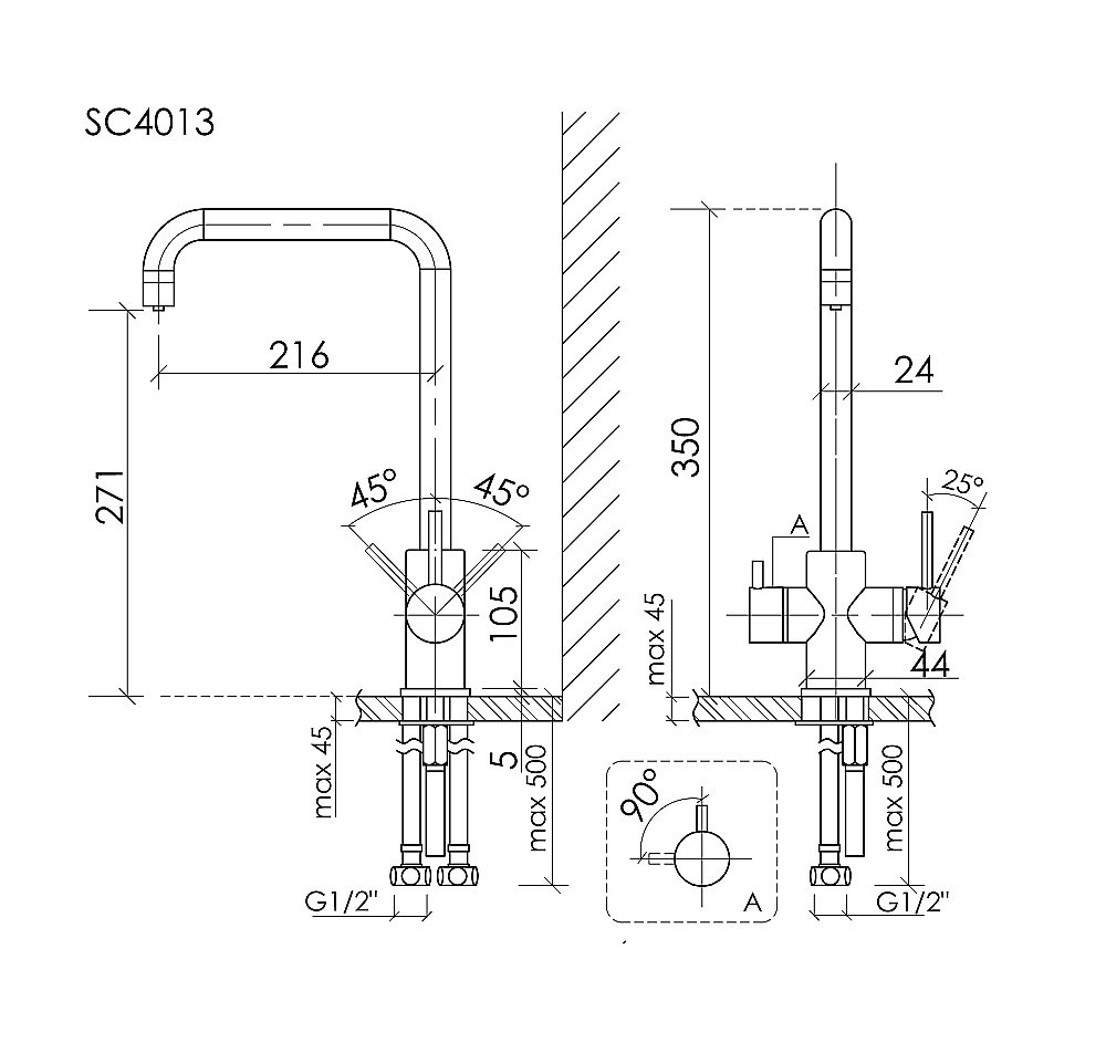 Смеситель для кухни Sancos Vela SC4013CH хром купить в интернет-магазине сантехники Sanbest