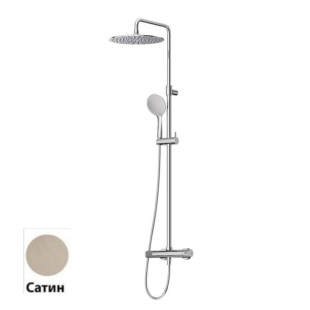 Душевая система Cezares LEAF-CDA-30-L-ST Сатин купить в интернет-магазине сантехники Sanbest