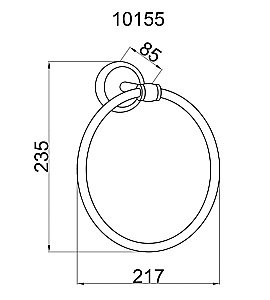 Полотенцедержатель-кольцо Boheme Palazzo Nero 10155 купить в интернет-магазине сантехники Sanbest
