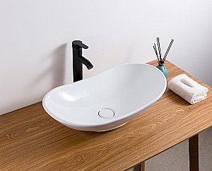 Раковина накладная Gid Lago 61 N9811 51175 белая купить в интернет-магазине Sanbest