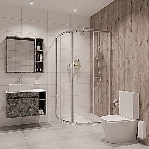 Душевой уголок Niagara NG-6607-08, раздвижные двери, прозрачное закаленное стекло купить в интернет-магазине Sanbest