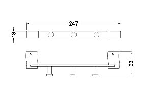Крючок Schein SWING 321*3B2 хром купить в интернет-магазине сантехники Sanbest