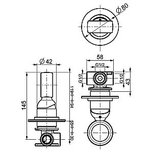 Смеситель для душа Webert Opera OA880101010 купить в интернет-магазине сантехники Sanbest