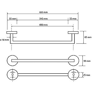 Полотенцедержатель Bemeta Sablo 160204042 золото купить в интернет-магазине сантехники Sanbest