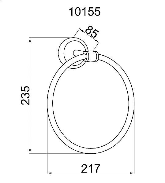 Полотенцедержатель-кольцо Boheme Palazzo Nero 10155 купить в интернет-магазине сантехники Sanbest