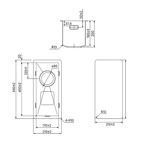 Комплект кухонных моек Iddis Edifice 440х440/210х440 EDI44B0i77K золото матовое купить в интернет-магазине сантехники Sanbest