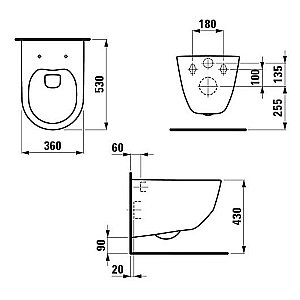 Унитаз подвесной Laufen Pro 8.2096.6.000.000.1 купить в интернет-магазине Sanbest