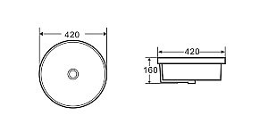 Раковина D&K Matrix 42 DT1391816 белая купить в интернет-магазине Sanbest