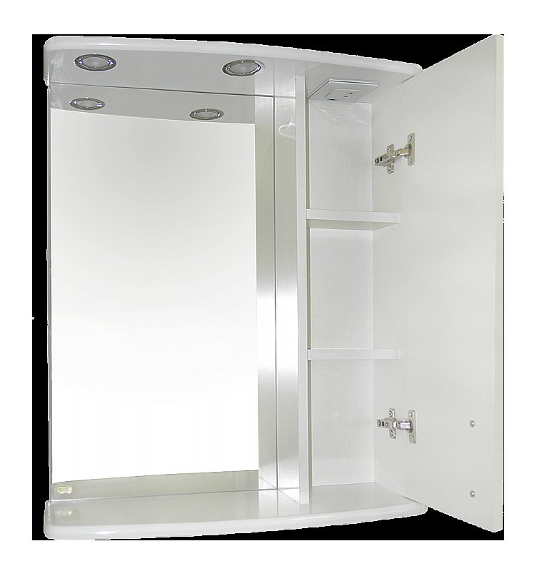 Зеркало со шкафом Misty Астра 60 белый/бордовый в ванную от интернет-магазине сантехники Sanbest