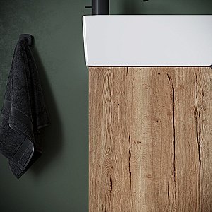 Тумба с раковиной Sancos Mini MN35EG дуб галифакс для ванной в интернет-магазине Sanbest