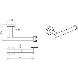 Держатель для туалетной бумаги Aquatek Вега AQ4008MB черный купить в интернет-магазине сантехники Sanbest