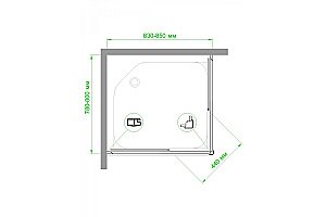 Душевой уголок Royal Bath RB8085HPD-T-BL 85х80 прозрачный купить в интернет-магазине Sanbest